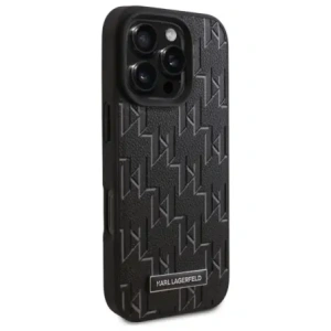 Kup Karl Lagerfeld KLHMP16XPKHPORPK Apple iPhone 16 Pro Max Hardcase Leder Monogram Metall Logo MagSafe schwarz - KLD21780 - {ean13} - Sklep Home Screen