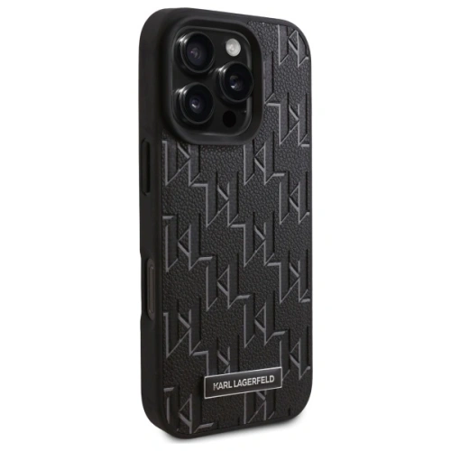 Kup Karl Lagerfeld KLHMP16XPKHPORPK Apple iPhone 16 Pro Max keménytok Bőr Monogram Fém Logó MagSafe fekete - KLD21780 - {ean13} - Sklep Home Screen
