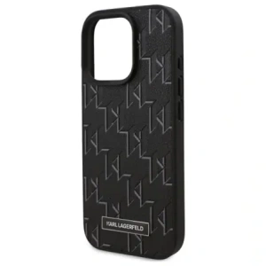 Kup Karl Lagerfeld KLHMP16XPKHPORPK Apple iPhone 16 Pro Max Hardcase Leder Monogram Metall Logo MagSafe schwarz - KLD21780 - {ean13} - Sklep Home Screen