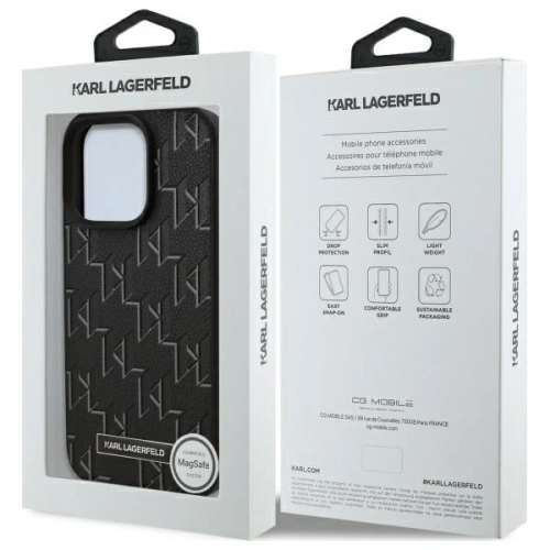Kup Karl Lagerfeld KLHMP16XPKHPORPK Apple iPhone 16 Pro Max keménytok Bőr Monogram Fém Logó MagSafe fekete - KLD21780 - {ean13} - Sklep Home Screen