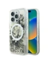 Guess GUHMP16XLFMWTE Apple iPhone 16 Pro Max hardcase Liquid Glitter Flower MagSafe bej