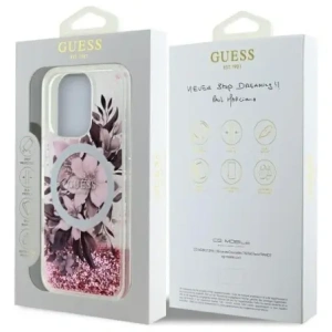 Kup Etui Guess GUHMP16XLFMWTP Apple iPhone 16 Pro Max hardcase Liquid Glitter Flower MagSafe růžový/pink - GUE3682 - {ean13} - Sklep Home Screen