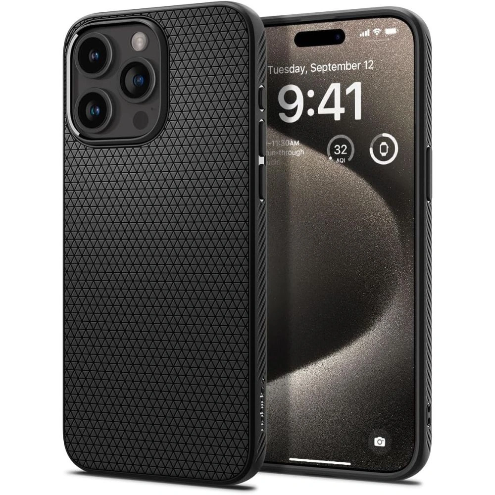 [OUTLET] Etui Spigen Liquid Air Apple iPhone 15 Pro Max Matte Black