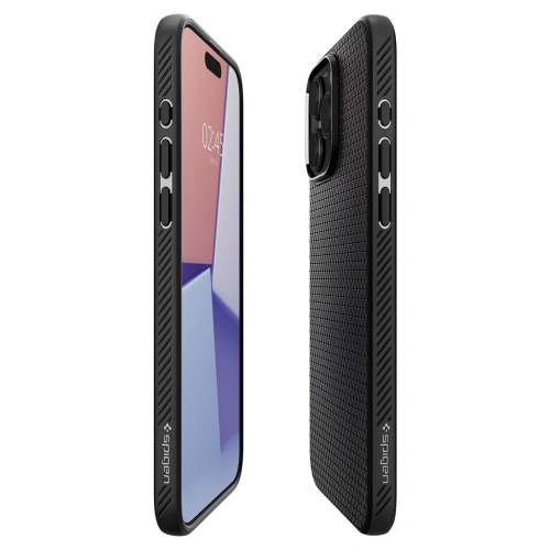 Kup [OUTLET] Case Spigen Liquid Air Apple iPhone 15 Pro Max Matt Schwarz - OT-723 - {ean13} - Sklep Home Screen
