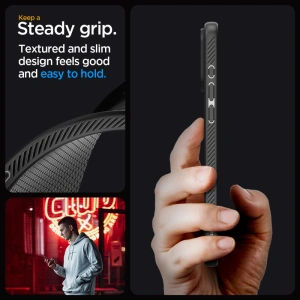 Kup [OUTLET] Case Spigen Liquid Air Apple iPhone 15 Pro Max Matt Schwarz - OT-723 - {ean13} - Sklep Home Screen