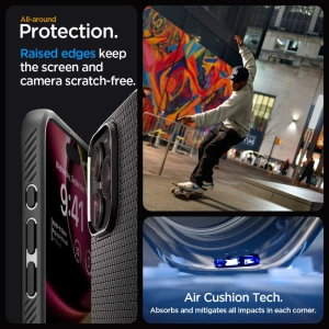 Kup [OUTLET] Case Spigen Liquid Air Apple iPhone 15 Pro Max Matt Schwarz - OT-723 - {ean13} - Sklep Home Screen