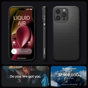 Kup [OUTLET] Case Spigen Liquid Air Apple iPhone 15 Pro Max Matt Schwarz - OT-723 - {ean13} - Sklep Home Screen