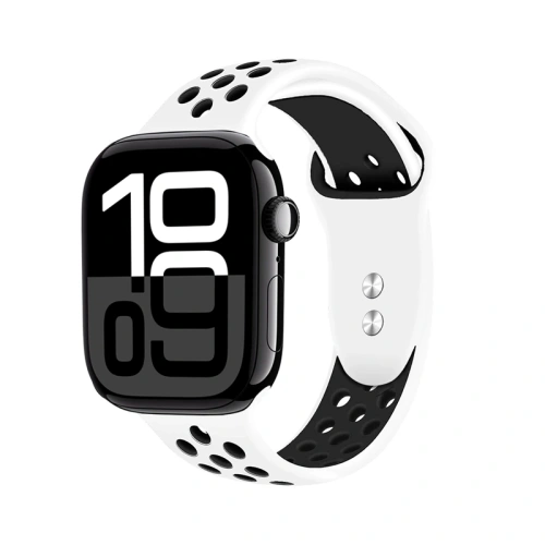 Kup Pasek Crong Duo Sport Apple Watch 44/45/46/49mm (biały/czarny) - CRG808 - {ean13} - Sklep Home Screen