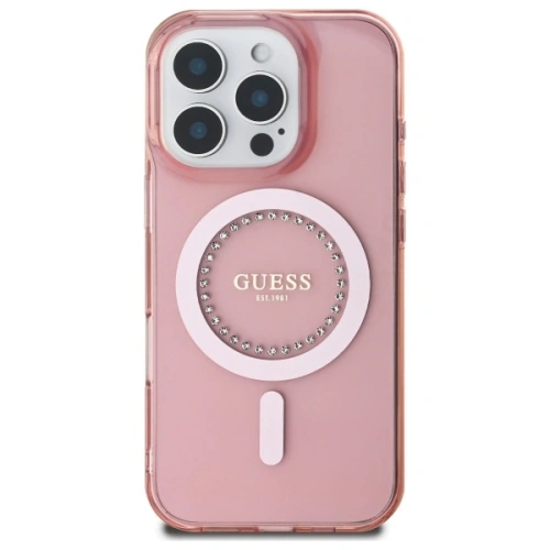 Kup Etui Guess GUHMP16XPFTDTEP Apple iPhone 16 Pro Max hardcase IML Rhinestones MagSafe różowy/pink - GUE4055 - {ean13} - Sklep Home Screen