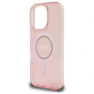 Buy Guess GUHMP16XPFTDTEP Apple iPhone 16 Pro Max hardcase IML Rhinestones MagSafe pink - GUE4055 - {ean13} - Home Screen Store Europe