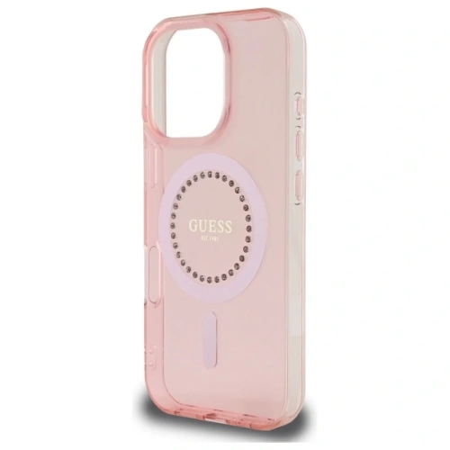 Kup Etui Guess GUHMP16XPFTDTEP Apple iPhone 16 Pro Max hardcase IML Rhinestones MagSafe różowy/pink - GUE4055 - {ean13} - Sklep Home Screen