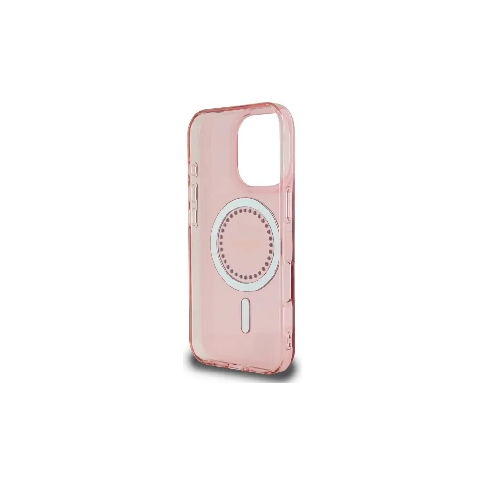 Etui Guess GUHMP16XPFTDTEP Apple iPhone 16 Pro Max hardcase IML Rhinestones MagSafe różowy/pink
