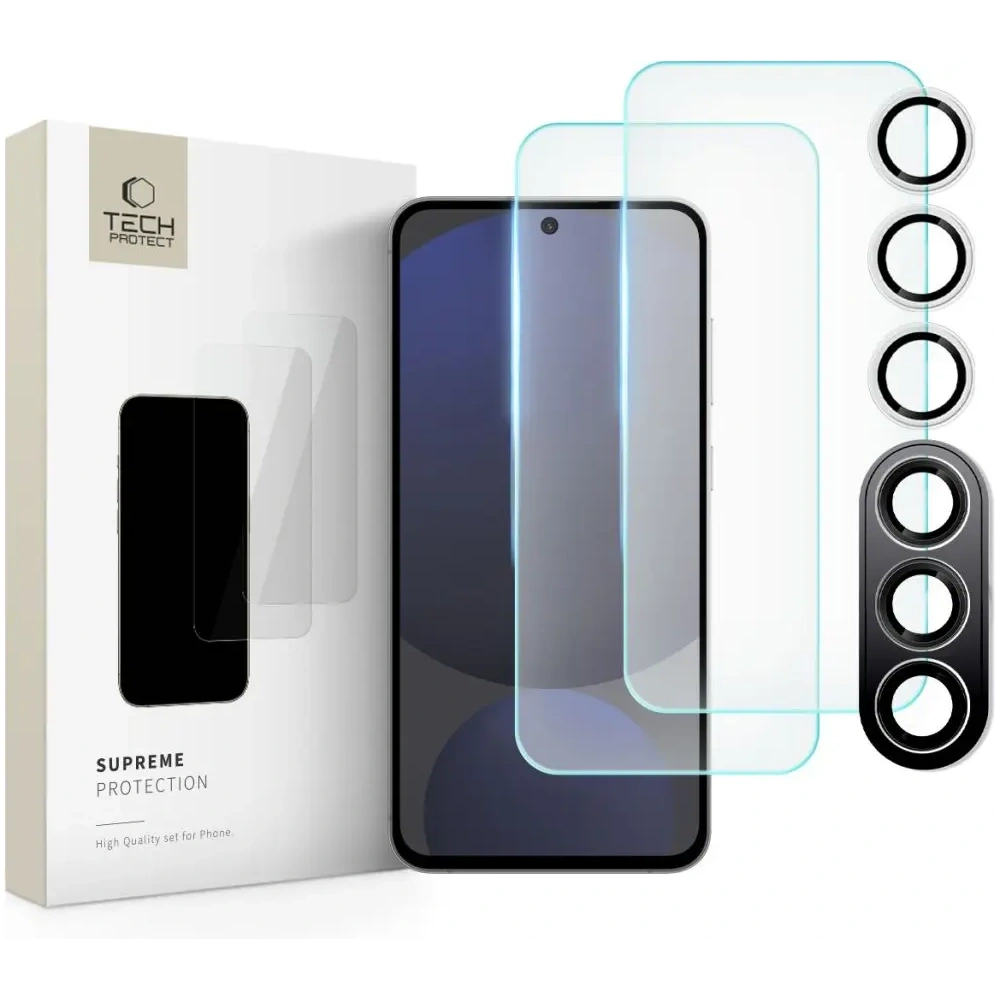Szkło hartowane Tech-Protect Supreme Set Samsung Galaxy S24 FE Clear