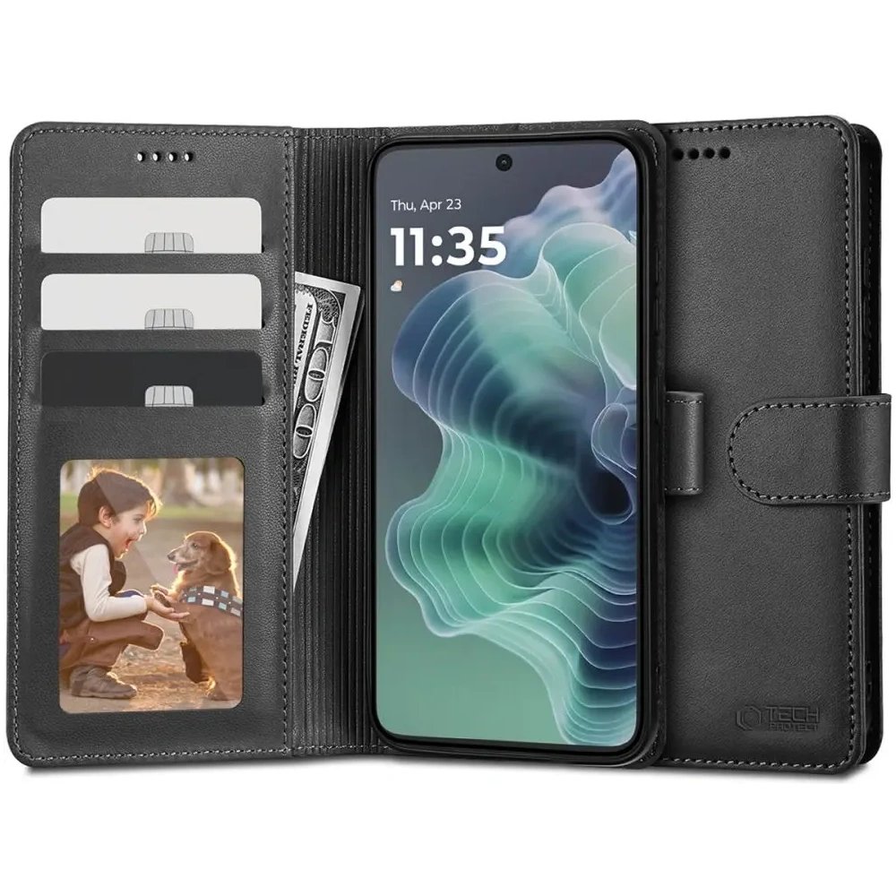 Etui Tech-Protect Wallet Motorola Moto G35 5G Black
