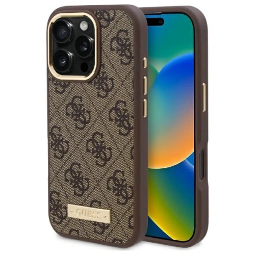 Kup Etui Guess GUHMP16XU4GPRW Apple iPhone 16 Pro Max hardcase 4G Logo Plate MagSafe brązowy/brown - GUE4060 - {ean13} - Sklep Home Screen