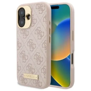 Kup Guess GUHMP16MU4GPRP Apple iPhone 16 Plus Hardcase 4G Logo Platte MagSafe pink - GUE4061 - {ean13} - Sklep Home Screen
