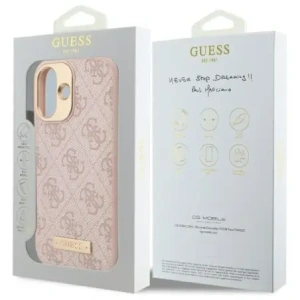 Kup Guess GUHMP16MU4GPRP Apple iPhone 16 Plus Hardcase 4G Logo Platte MagSafe pink - GUE4061 - {ean13} - Sklep Home Screen