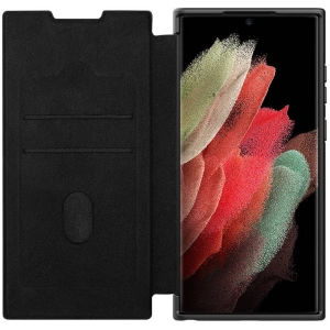 Kup [OUTLET] Etui Nillkin CamShield Leather Samsung Galaxy S22 Ultra (czarne) - OT-738 - {ean13} - Sklep Home Screen