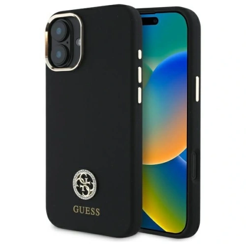 Kup Etui Guess GUHCP16SM4DGPK Apple iPhone 16 hardcase Silicone Logo Strass 4G czarny/black - GUE4063 - {ean13} - Sklep Home Screen