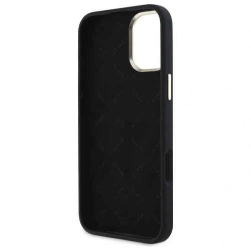 Buy Guess GUHCP16SM4DGPK Apple iPhone 16 hardcase Silicone Logo Strass 4G black - GUE4063 - {ean13} - Home Screen Store Europe
