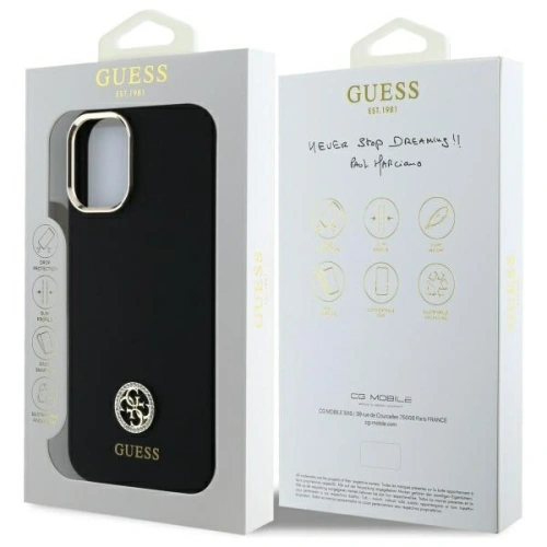 Kup Etui Guess GUHCP16SM4DGPK Apple iPhone 16 hardcase Silicone Logo Strass 4G czarny/black - GUE4063 - {ean13} - Sklep Home Screen