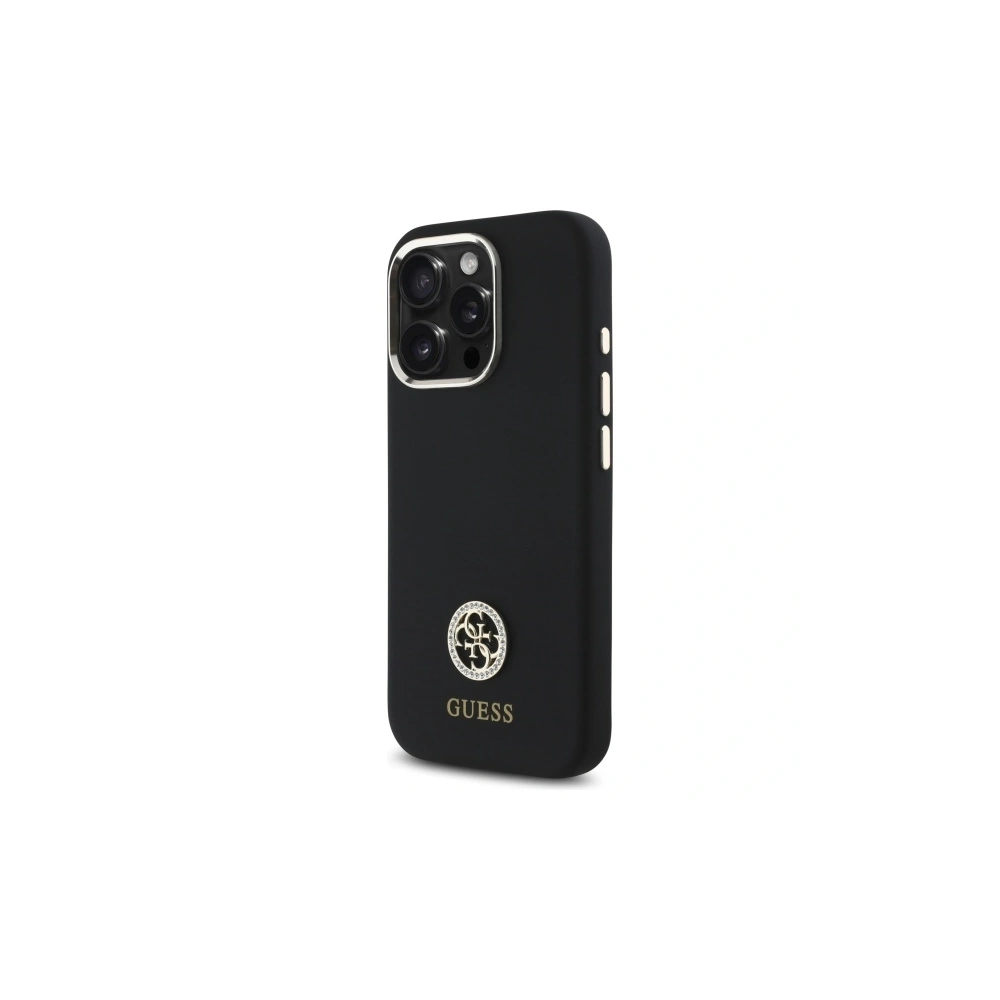 Etui Guess GUHCP16XM4DGPK Apple iPhone 16 Pro Max hardcase Silicone Logo Strass 4G czarny/black
