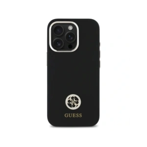 Buy Guess GUHCP16XM4DGPK Apple iPhone 16 Pro Max hardcase Silicone Logo Strass 4G black - GUE4064 - {ean13} - Home Screen Store Europe