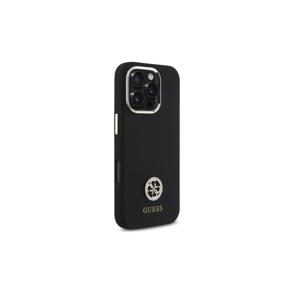 Etui Guess GUHCP16XM4DGPK Apple iPhone 16 Pro Max hardcase Silicone Logo Strass 4G czarny/black