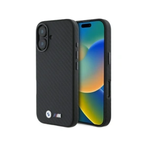 Buy BMW BMHCP16S23PUFWC Apple iPhone 16 hardcase Carbon Wrapped Metal black - BMW689 - {ean13} - Home Screen Store Europe