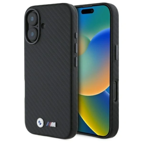 Buy BMW BMHCP16S23PUFWC Apple iPhone 16 hardcase Carbon Wrapped Metal black - BMW689 - {ean13} - Home Screen Store Europe