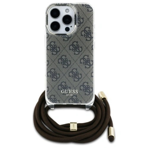 Kup Etui Guess GUHCP16LHC4SEW Apple iPhone 16 Pro hardcase Crossbody Cord 4G Print brązowy/brown - GUE4067 - {ean13} - Sklep Home Screen
