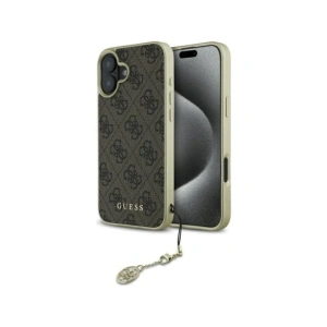 Buy Guess GUHCP16MGF4GBR Apple iPhone 16 Plus hardcase 4G Charms Collection brown - GUE4068 - {ean13} - Home Screen Store Europe