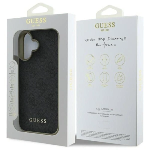 Buy Guess GUHCP16MGF4GGR Apple iPhone 16 Plus hardcase 4G Charms Collection black - GUE4069 - {ean13} - Home Screen Store Europe