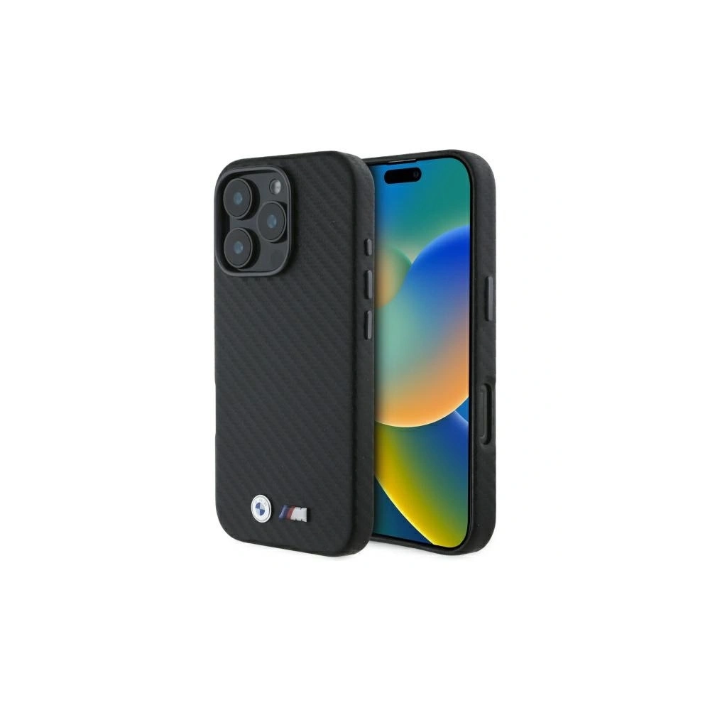 Etui BMW BMHCP16X23PUFWC Apple iPhone 16 Pro Max hardcase Carbon Wrapped Metal czarny/black