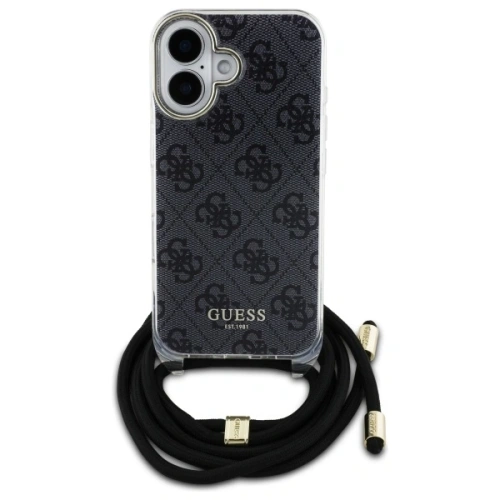 Kup Etui Guess GUHCP16SHC4SEK Apple iPhone 16 hardcase Crossbody Cord 4G Print czarny/black - GUE4073 - {ean13} - Sklep Home Screen