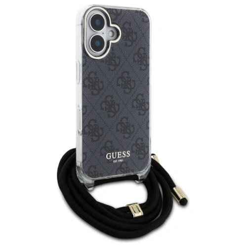 Kup Etui Guess GUHCP16SHC4SEK Apple iPhone 16 hardcase Crossbody Cord 4G Print czarny/black - GUE4073 - {ean13} - Sklep Home Screen