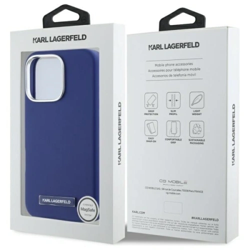 Kup Karl Lagerfeld KLHMP16XPGMSRPB Apple iPhone 16 Pro Max Hardcase FW Metallplatte MagSafe blau - KLD21786 - {ean13} - Sklep Home Screen