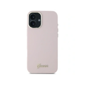 Kup Etui Guess GUHCP16SSMBSLP Apple iPhone 16 hardcase silikonový script metalové logo a rám růžový/pink - GUE4075 - {ean13} - Sklep Home Screen