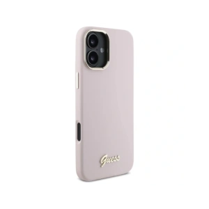 Kup Etui Guess GUHCP16SSMBSLP Apple iPhone 16 hardcase silikonový script metalové logo a rám růžový/pink - GUE4075 - {ean13} - Sklep Home Screen