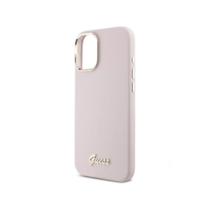 Kup Etui Guess GUHCP16SSMBSLP Apple iPhone 16 hardcase silikonový script metalové logo a rám růžový/pink - GUE4075 - {ean13} - Sklep Home Screen