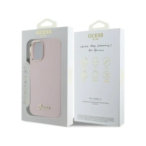 Kup Guess GUHCP16SSMBSLP Apple iPhone 16 kemény tok Szilikon Betűtípus Fém Logó & Keret rózsaszín - GUE4075 - {ean13} - Sklep Home Screen