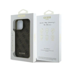 Kup Guess GUHCP16XGF4GBR Apple iPhone 16 Pro Max husă tare 4G Colecția Charms maro - GUE4076 - {ean13} - Sklep Home Screen