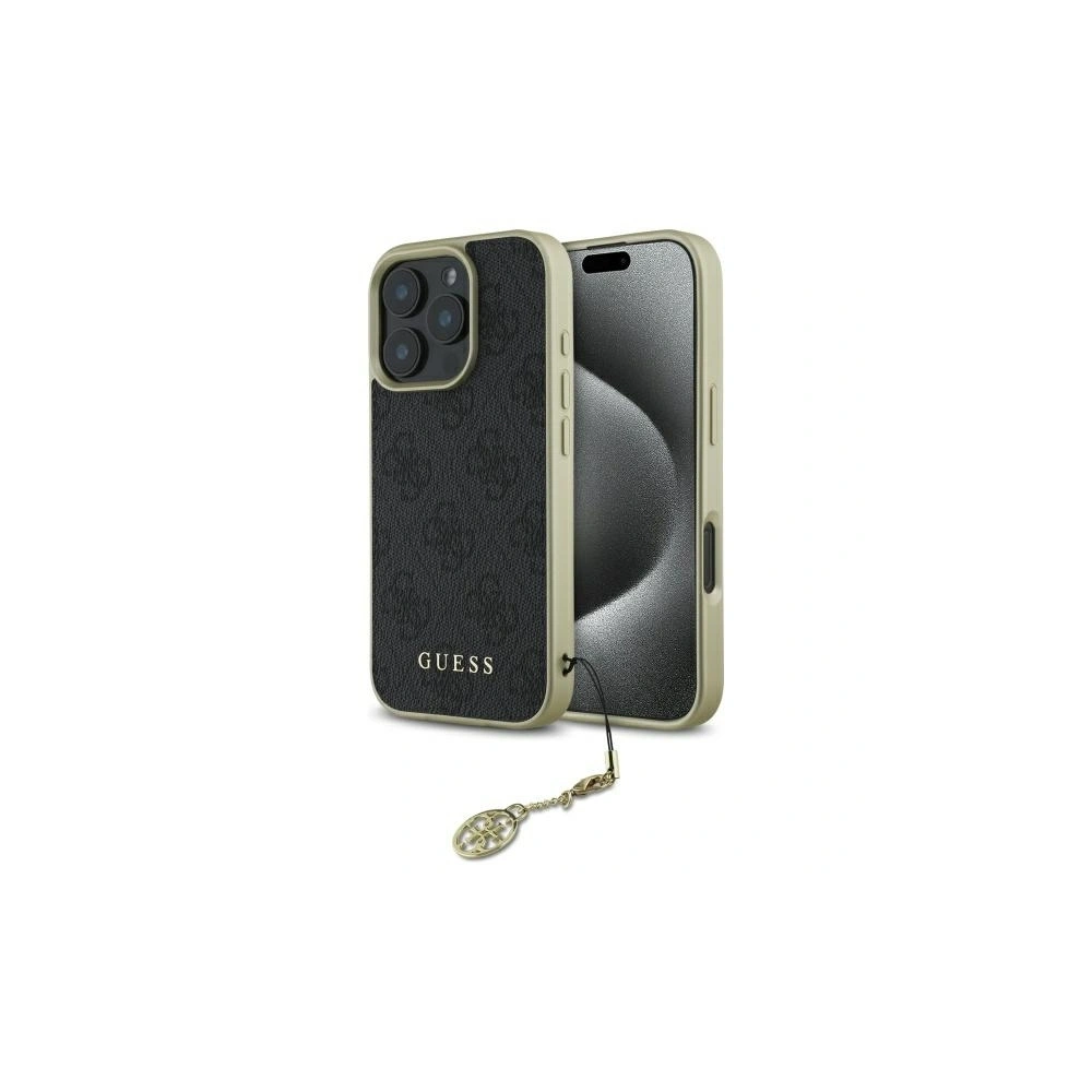 Etui Guess GUHCP16XGF4GGR Apple iPhone 16 Pro Max hardcase 4G Charms Collection czarny/black