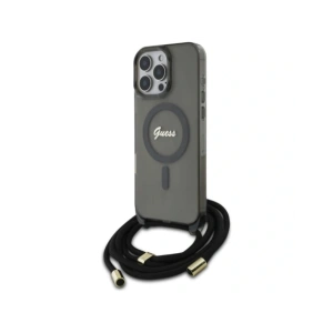 Kup Guess GUHMP16LHCTSGNSK Apple iPhone 16 Pro kemény tok Crossbody Cord Script MagSafe fekete - GUE4078 - {ean13} - Sklep Home Screen