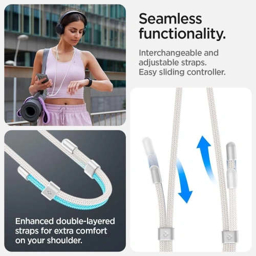 Kup Spigen Set curea universală pentru umăr și încheietură Alb perlat - SPN16519 - {ean13} - Sklep Home Screen