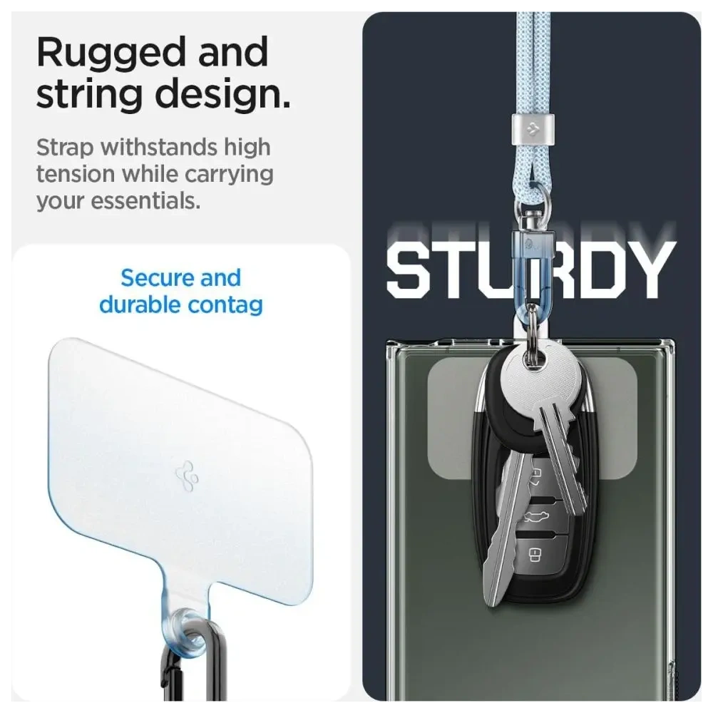 Smyczki Spigen Universal Strap Set Crossbody & Wrist Mute Blue