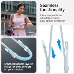 Kup Smyczki Spigen Universal Strap Set Crossbody & Wrist Mute Blue - SPN16520 - {ean13} - Sklep Home Screen
