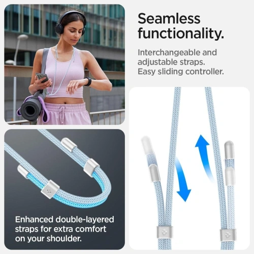 Kup Smyčky Spigen Univerzální popruh Set Crossbody & Wrist Mute Blue - SPN16520 - {ean13} - Sklep Home Screen