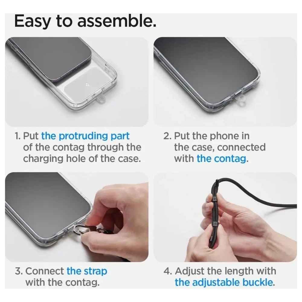 Smyczki Spigen Universal Strap Set Crossbody & Wrist Mute Blue