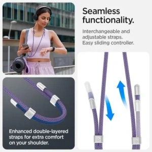 Kup Smyczki Spigen Universal Strap Set Crossbody & Wrist Deep Purple - SPN16521 - {ean13} - Sklep Home Screen